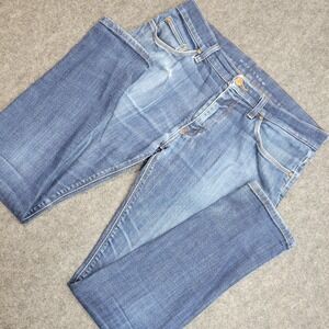 Mott & Bow Jeans 33x32 Blue Denim Y2k Boho Streetwear Grunge Festival Skinny Leg